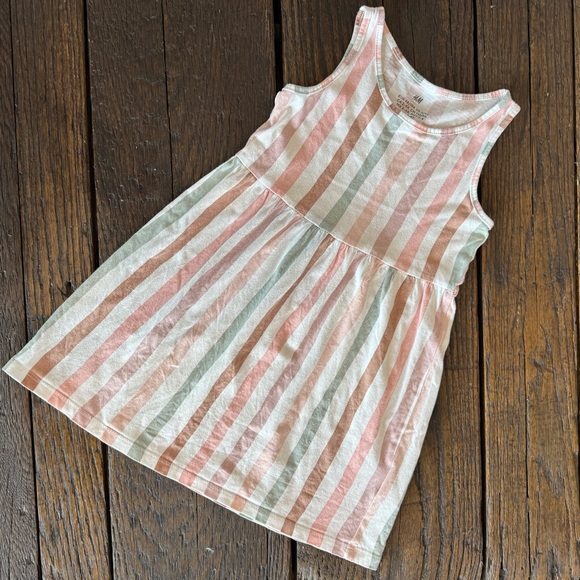H&M Other - H&M Striped Pastel Spring Summer Sleeveless Dress Girls Size 3/4T